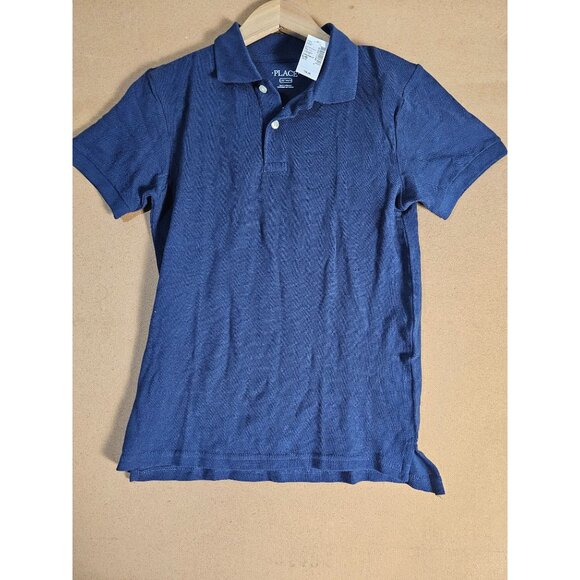 NWT LOT OF 2 The Children Place Boy Polo School Uniform Shirt Size 10/12 - Blue - Picture 4 of 8